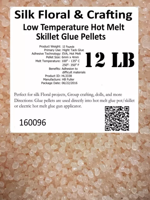 Silk Floral & Crafting Low Temperature Hot Melt Pots & Skillet Glue 12 Pounds