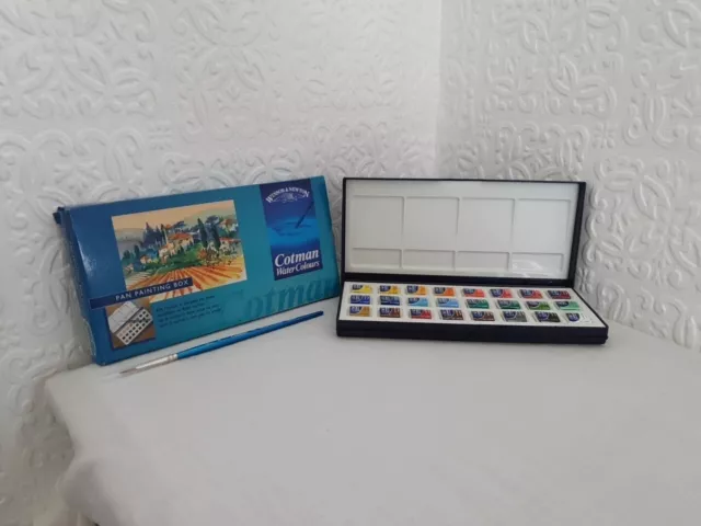 Winsor & Newton 24 Colours Cotman Watercolour Pan Painting 'Travel Set'