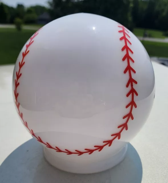 6” Glass Baseball Globe Light Shade Lamp Fixture NICE