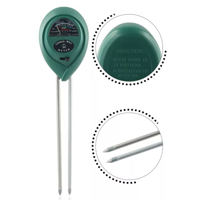 Boden-Ph-Meter Vérifier Jardin Dans Gratuit Croissance Eau 3 In1 Humidité 2