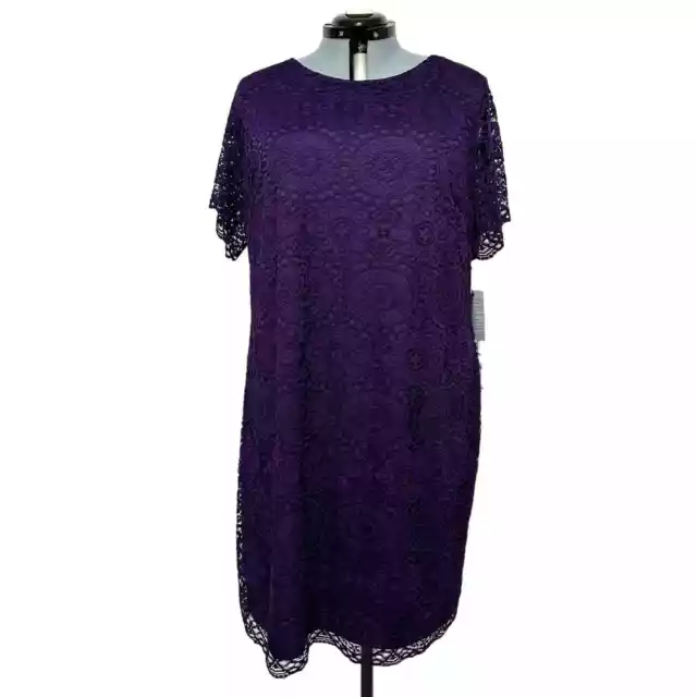 Laundry By Shelli Segal Lace Shift Dress Sz: 22w -NWT