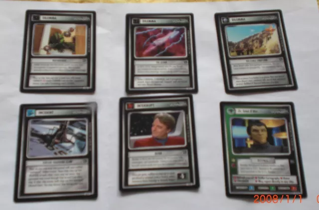 Star Trek CCG 1e: Voyager Edition Set mit 6 Rare Karten