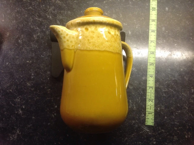 HONITON POTTERY MUSTARD  COLOURED TEA/  COFFEE POT/JUG  in VGC