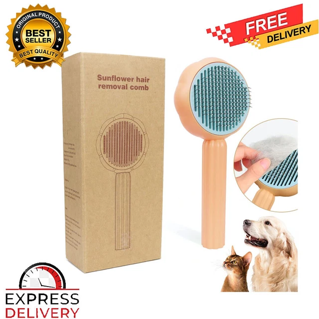 Pet Hair Remover Dog Cat Comb Grooming Massage Deshedding Self Cleaning Brush