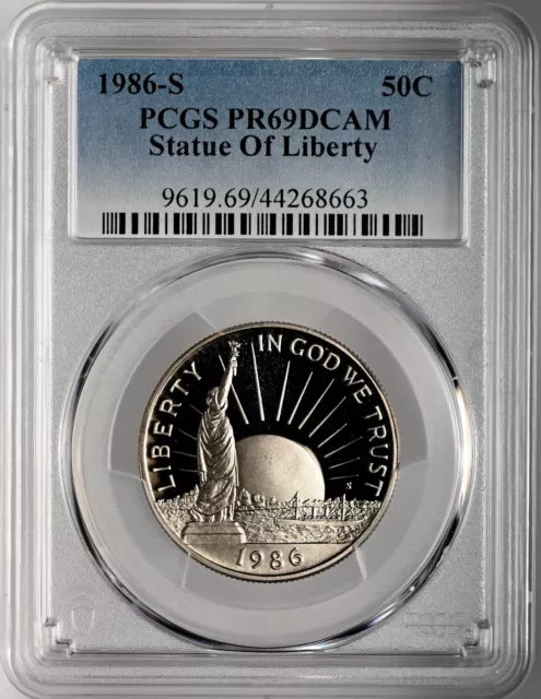 1986-S  50C Statue Of Liberty Commemorative Half Dollar Pcgs Pr69 Dcam #44268663