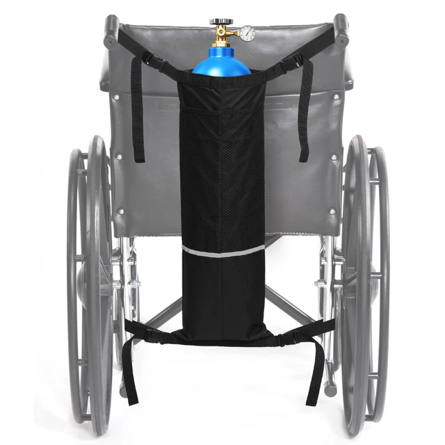 WHEELCHAIR OXYGEN CYLINDER Bag Holder Travel Portable Bracket £15.45