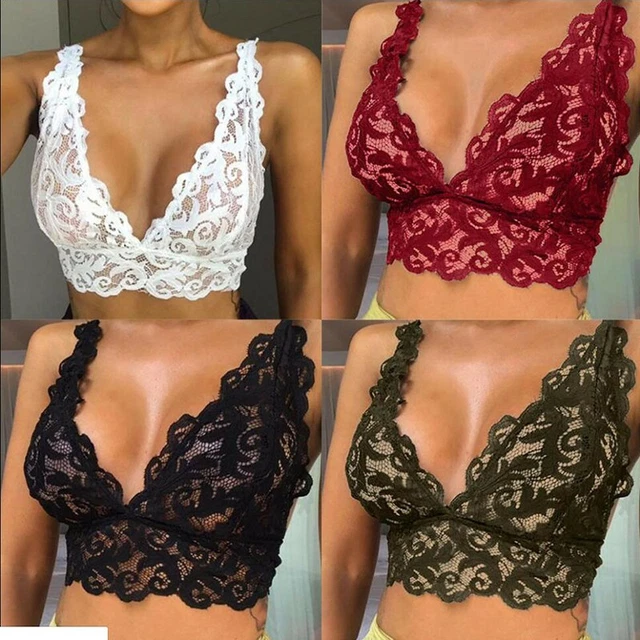 Lace Tank Tops Butterfly Back For Women Sexy Fox Gathered Bralette