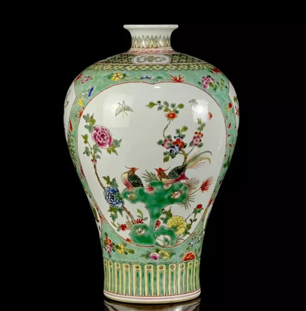 Old Rare Chinese Guangxu Marked Famille Rose Porcelain Vase (X306)