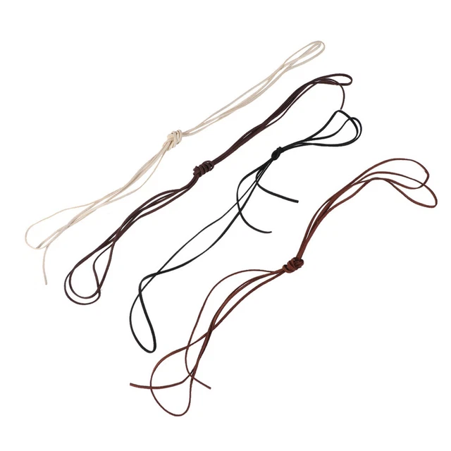4 piezas Accesorios de joyería de cuerda de gamuza sintética de cuero artificial hágalo usted mismo