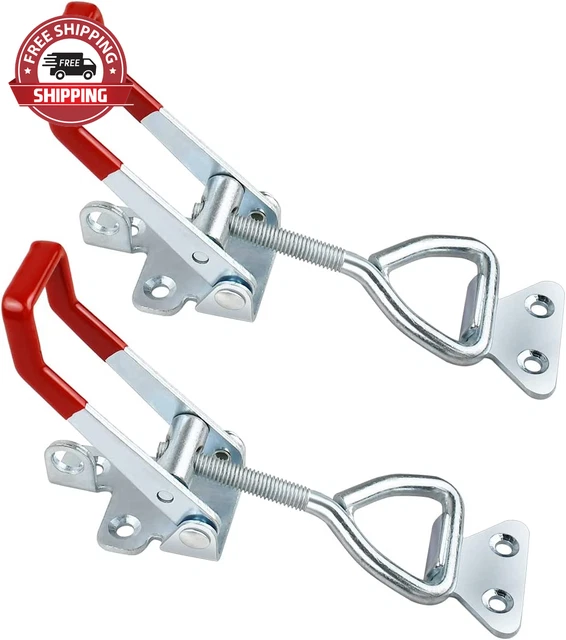 2 PCS Heavy Duty Toggle Clamp Latch 4003 Adjustable Latch Hardware, 1320Lbs Hold