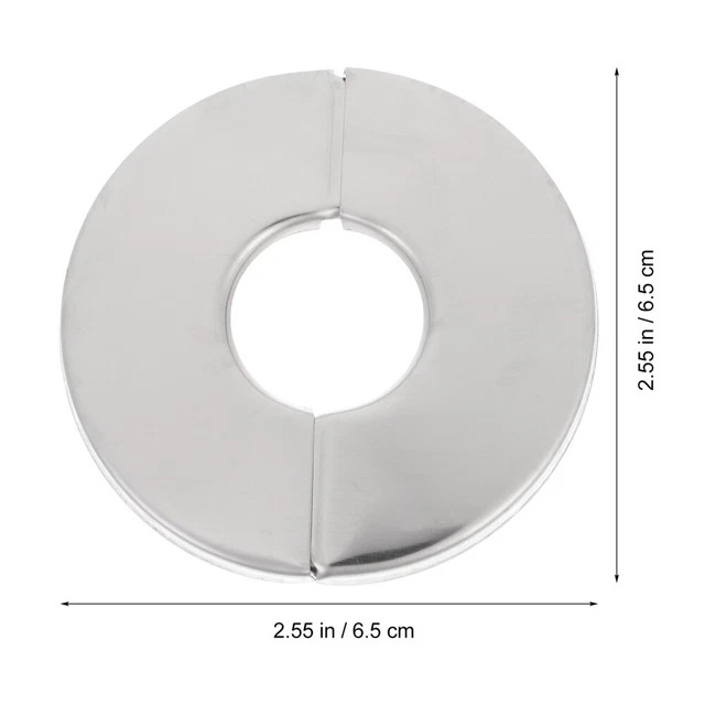 4 Pcs Stainless Pipe Cover Round Hole Pipe Cover Plumbing Cover Plates Eye Plate 6