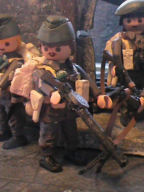 PLAYMOBIL Custom - Semi-Chenillé SDKFZ & Suboficial - Impression 3D PLA - Thème Militaire