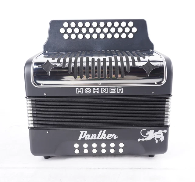 Hohner Accordions Panther 3-Row Diatonic Accordion Black Hohner Accordions Panther 3-Row Diatonic Accordion Black
