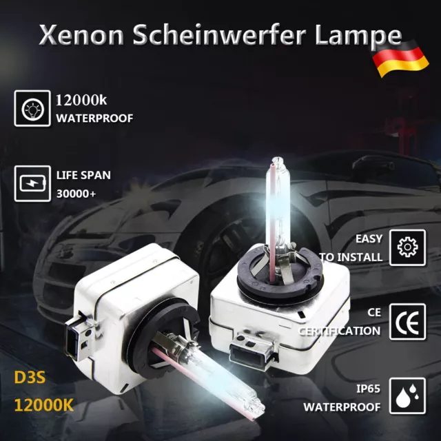 2X Xenon D3s Brenner Scheinwerfer Lampe 66340 35W Classic Lampen 12000K mit E-4