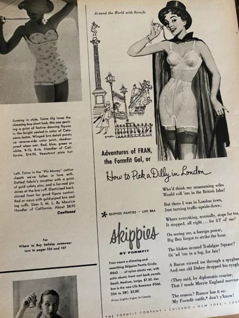 1950'S FORMFIT`GIRDLE`SEXY PIN-UP style model-Vintage Ad $5.60 - PicClick