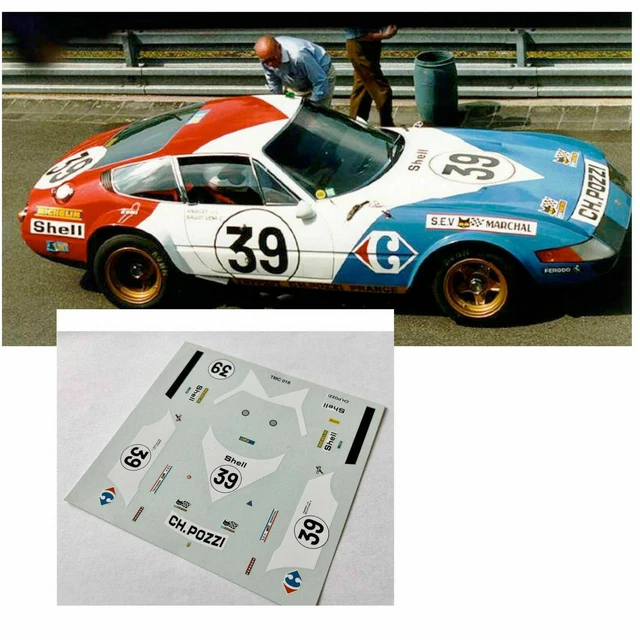 Kit Décalcomanies FDS Automodelli – Ferrari 365 GTB4 Daytona Le Mans – 1/43