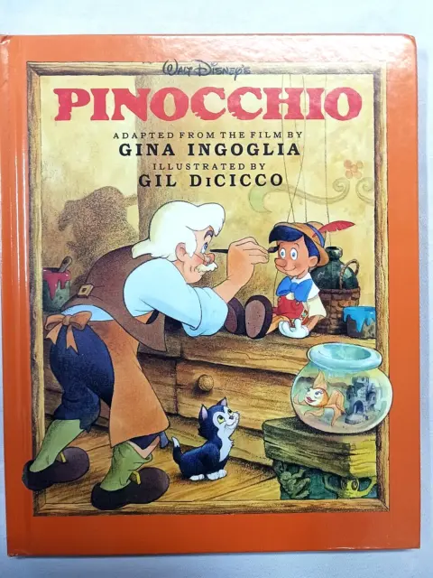 Vintage Walt Disneys Pinocchio Hardcover Book 1992 1St Edition