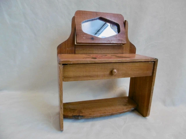 Petit chevet ou bout de canapé en noyer Art Déco 1930 un tiroir L5303