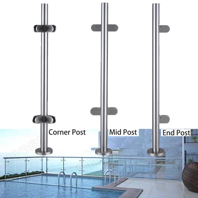 Main Courante Balustrade 100 cm MIXMEST% / Avec 2 Tiges / Inoxydable