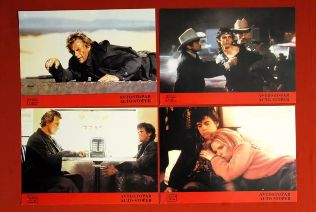 HITCHER RUTGER HAUER 1986 4x RARE EXYU LOBBY CARDS