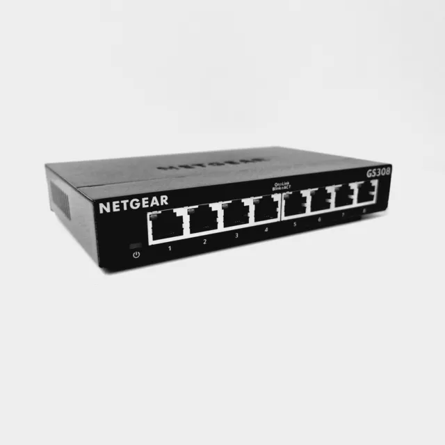 NETGEAR GS308-100UKS 8 Port Gigabit Ethernet 10/100/1000 Mbps Switch