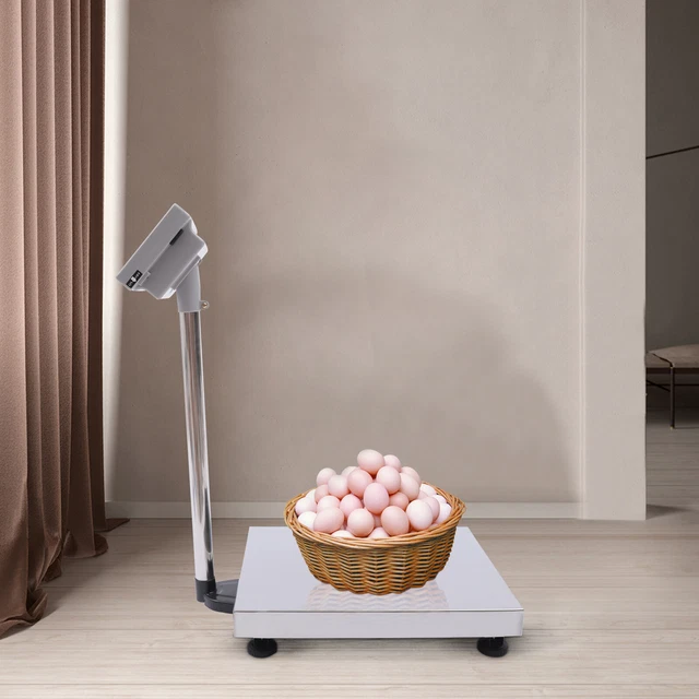 660lbs Stainless Computing Digital Floor Platform Scale Postal Shipping Mailing