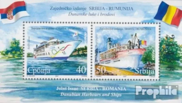 Serbia Blocco 4 (completa edizione) MNH 2007 Donauschifffahrt