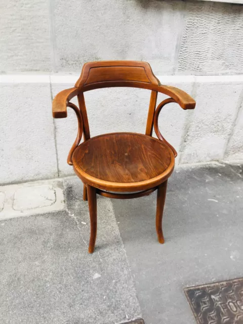 Sillón Thonet Viena Haya Curvo 30s Viena Diseño Firmado Old Chair