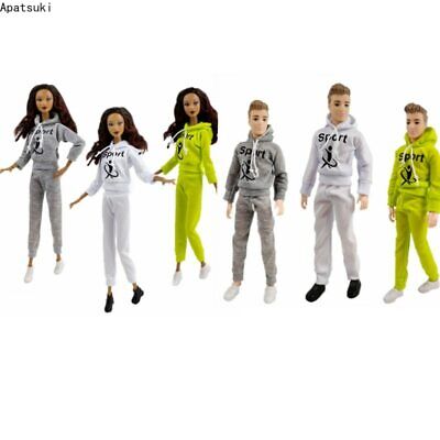 Fashion Couple Sports Clothes Set for 11.5" 1/6 Doll Outfits For Ken Boy Dolls