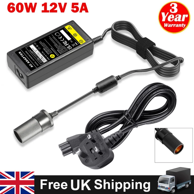cigarette lighter to mains adapter halfords HALFORDS COOL BOX euro mains converter 220-240V to 12V £9.90