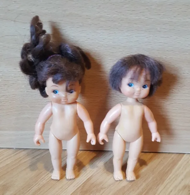 Vintage Delavennat 87 Mini bambole 5" - Gemelli - Ragazzo e Ragazza