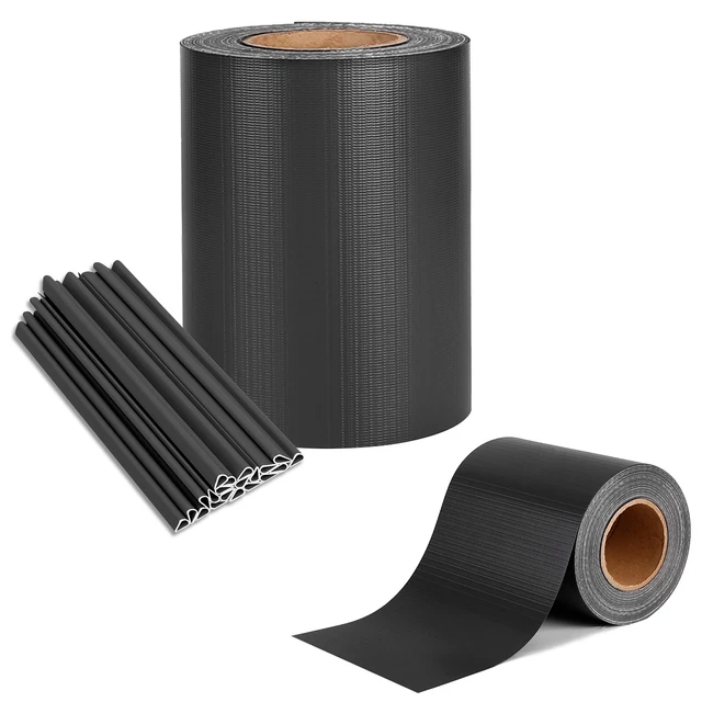 HENGMEI Sichtschutzstreifen Für Gartenzaun – 10 Stück Aus Stabilem Hart-PVC, 19 Cm X 2,5 M, Blickdicht Und Witterungsbeständig