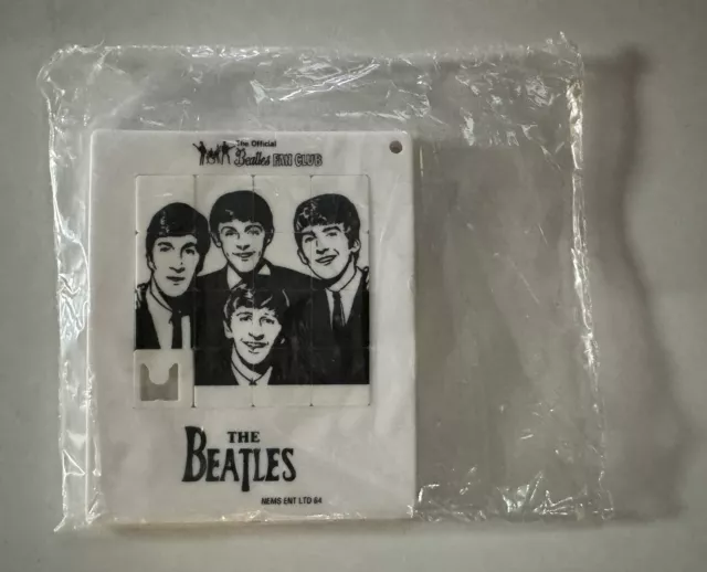 Vtg THE BEATLES Fan Club SLIDE PUZZLE Sealed NOS