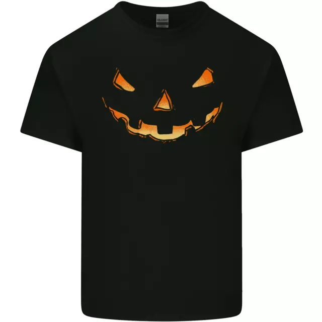 Halloween Pumpkin Face Funny Scary Mens Cotton T-Shirt Tee Top