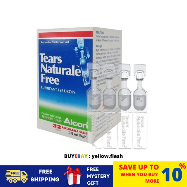 ALCON TEARS NATURALE FREE 32 Fiole 0,8 ml LUBRIFIANT GOUTTES POUR LES YEUX