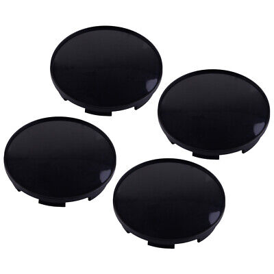 4x Black ABS Plastic Car Wheel Center Hub Caps Covers Set no logo 68x61.5mm Pop