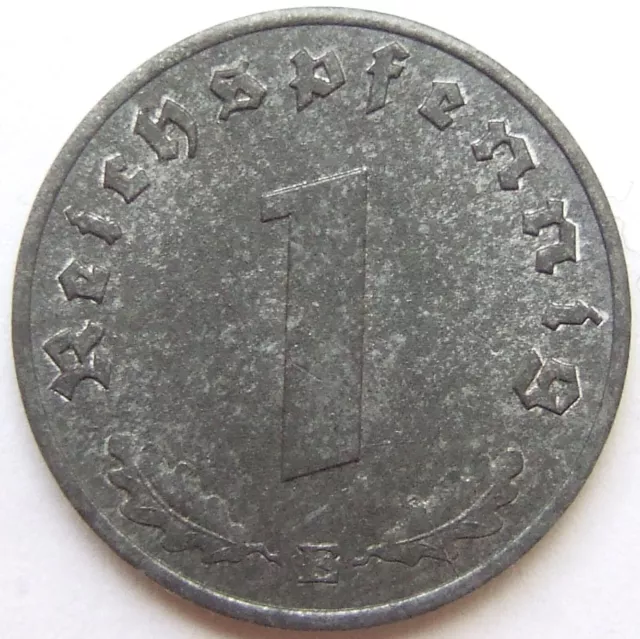 Münze Deutsches Reich 3. Reich 1 Reichspfennig 1945 E in Vorzüglich