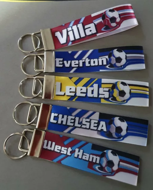 Football Chelsea Leeds Liverpool Tottenham Style Fan Teams Keyring Key Fob Gift