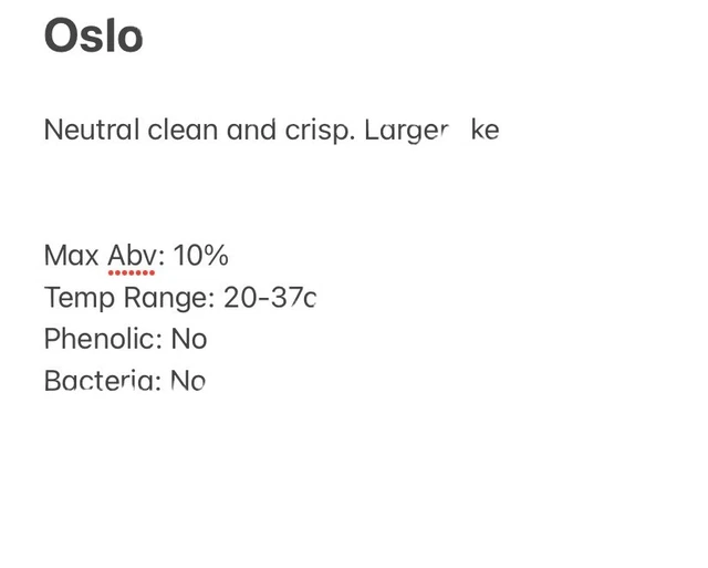 Lievito Kveik: Oslo