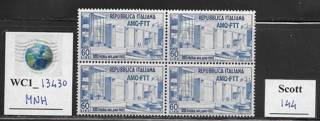 WC1_13430. ITALY:TRIESTE FTT. Block of 1952 MILAN'S FAIR. Scott 144. MNH