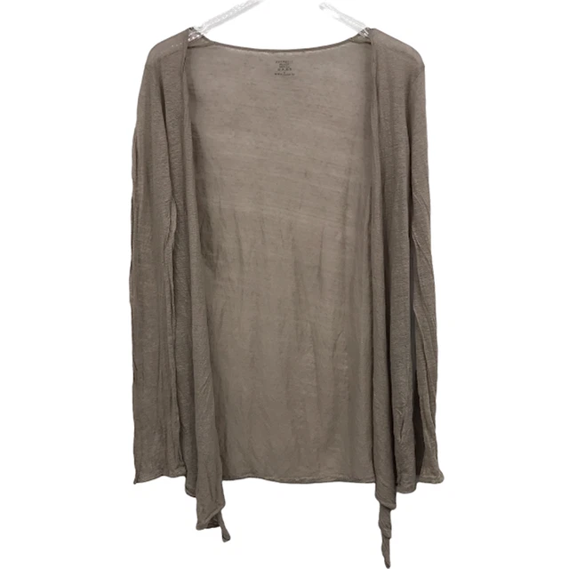 Majestic Paris Open Front Cardigan 2 Asymmetrical Linen Lagenlook Long Sleeve