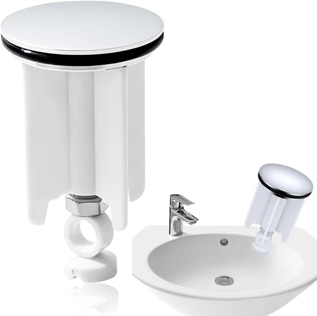 Bouchon D'évier 33mm Avec Filtre Anti-bouchon – Finition Chromée, Pour Cuisine Et Salle De Bain