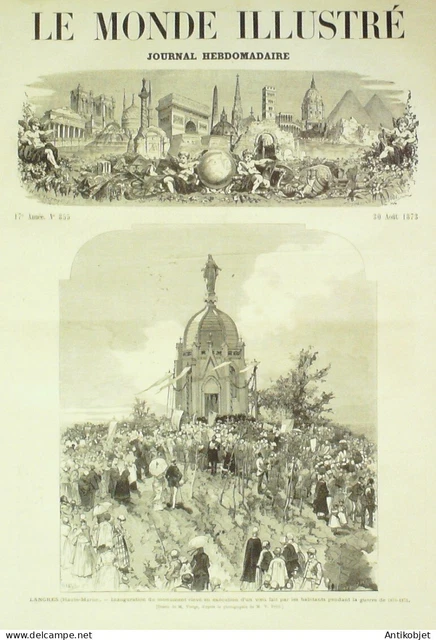 Le Monde illustré 1873 n°855 Séville Chambéry Nantes Strasbourg