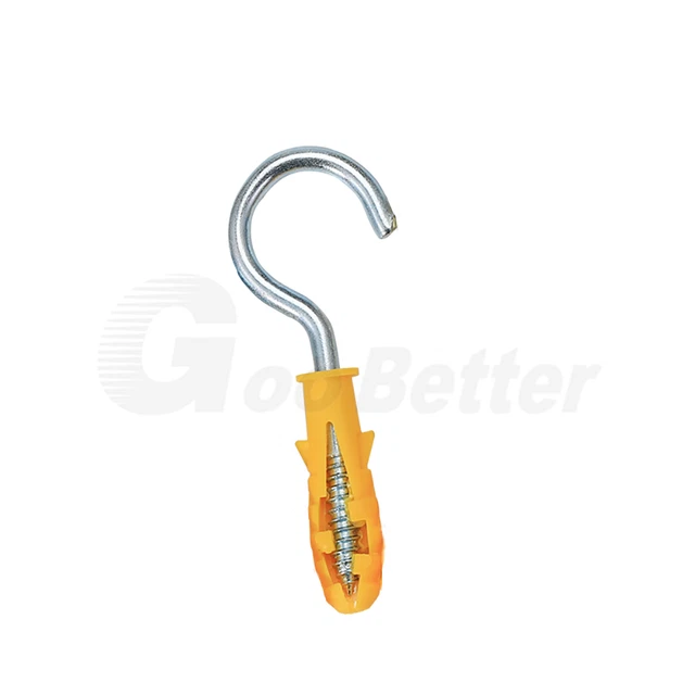 Heavy Duty Self Tapping Eye Screw Hooks Hanging Plastic Expansion Wall Plug Hook