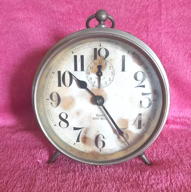 Antique/Vintage Westclox Big Ben Peg Leg Repeating Alarm Clock      (St11)
