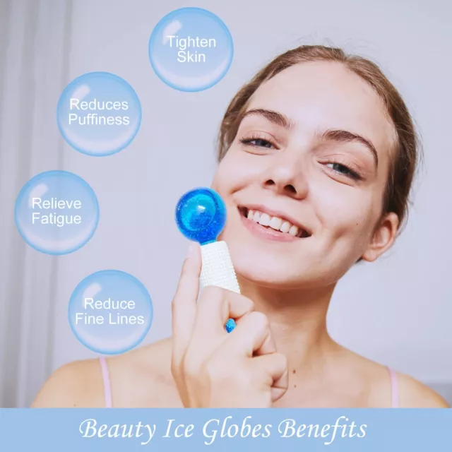 1-2X Facial Cooling Ice Globes, Beauty Ball, Beauty Ice Hockey, Massage Roller