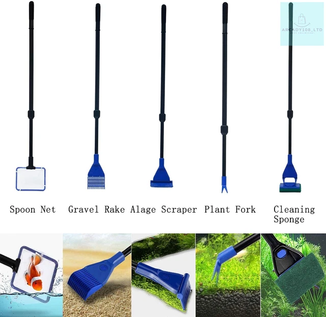 QIODAZOO Fish Tank Cleaning Kit, Aquarium Water Changers with Gravel and 5 in 1 3
