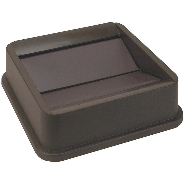 TOUGH GUY 4PGP8 Trash Can Top,Drop Top,Swing,Brown