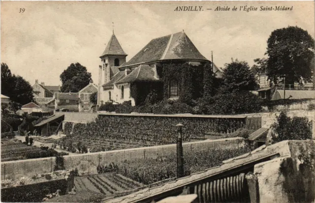 CPA Andilly - Abside de l'Église Saint-Médard (290574)