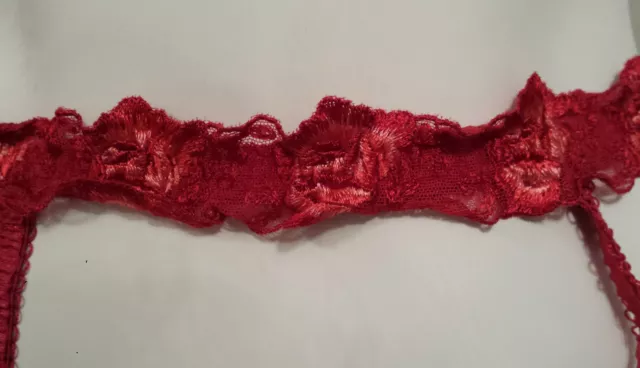 Cintura Sospensione Gossard Rosa Rossa/Rosso Scuro: Taglie 8-16 Con Calze Prezzo £22 2